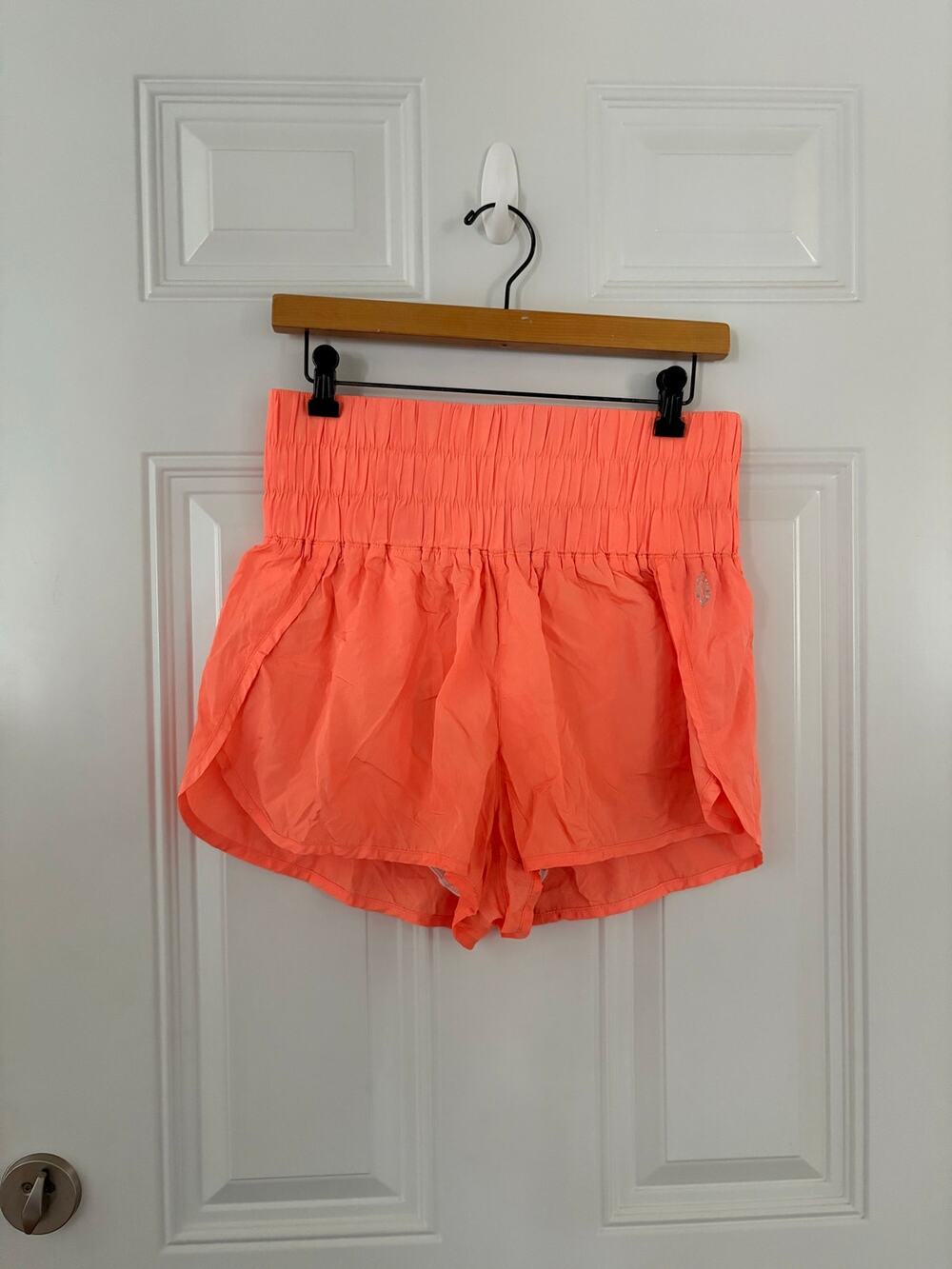 FP Movement "The Way Home" Shorts in a vibrant coral color size large